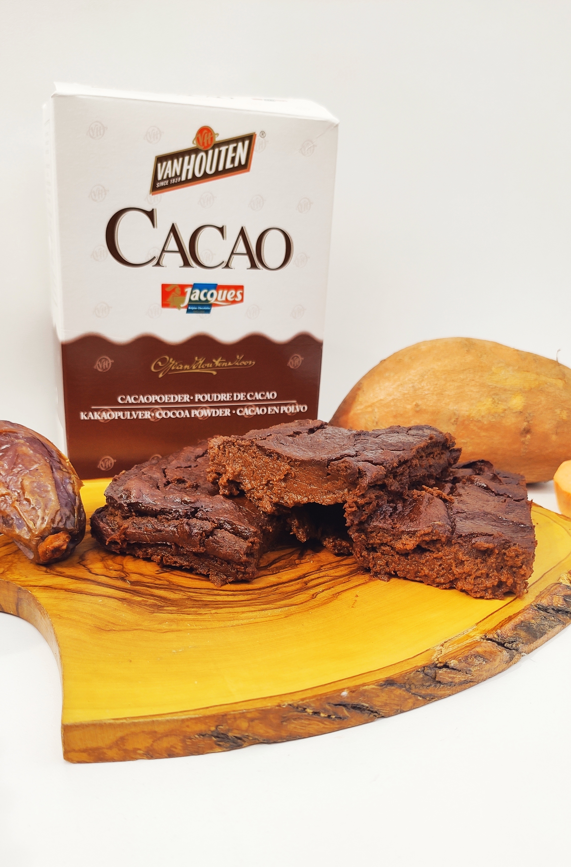 Brownie van zoete aardappel