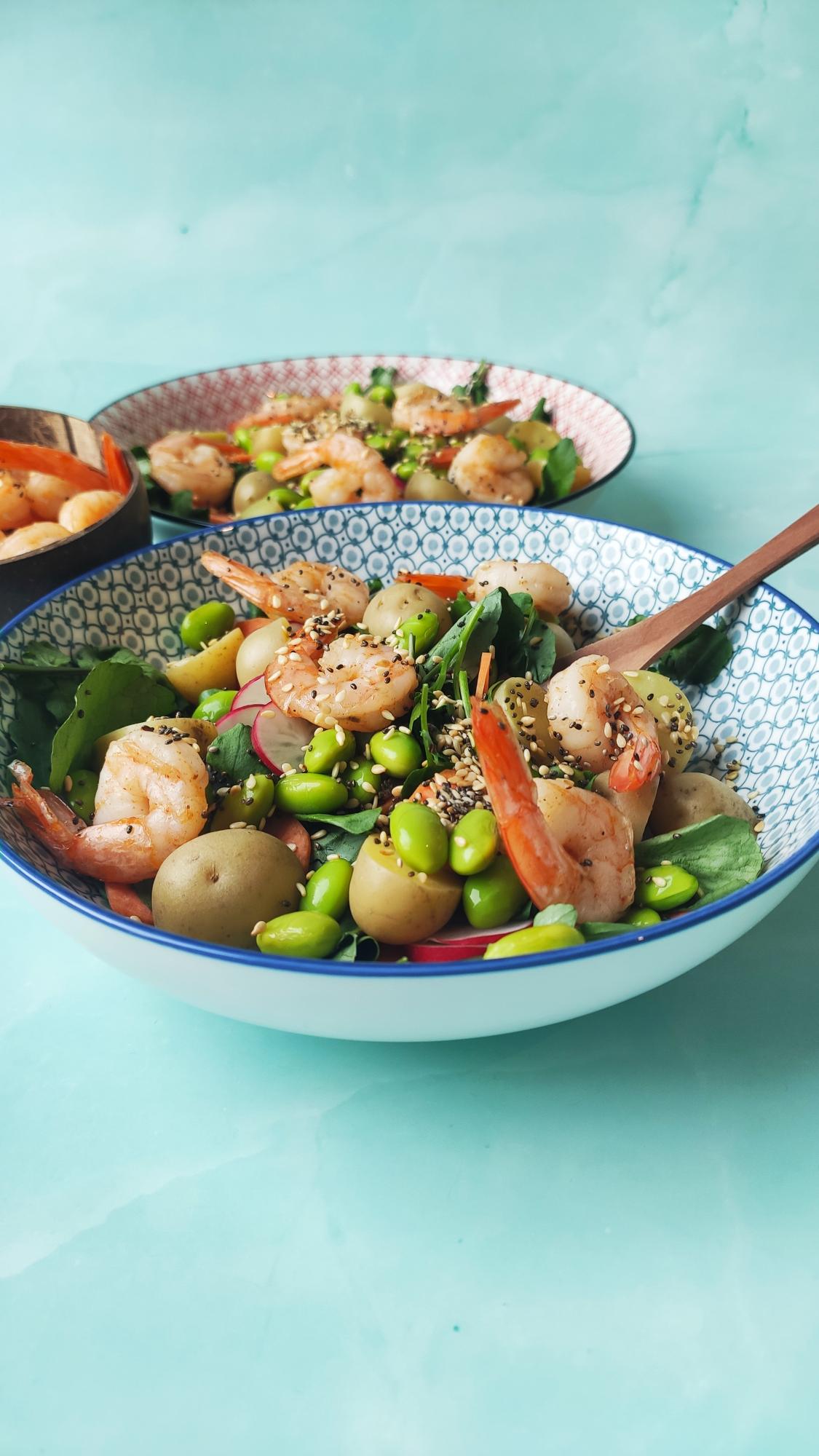 Powersalade scampi